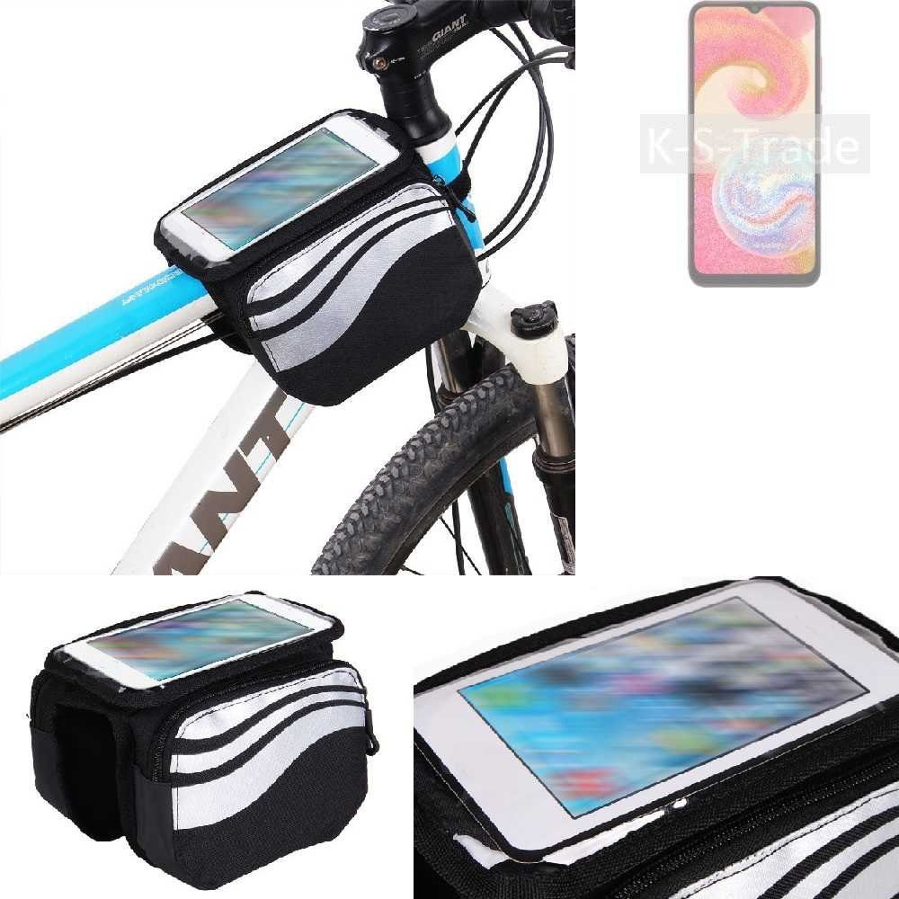 K-S-Trade Handyhülle für Samsung Galaxy A04e, Rahmentasche Fahrrad-Halterung Rahmenhalterung Fahrrad