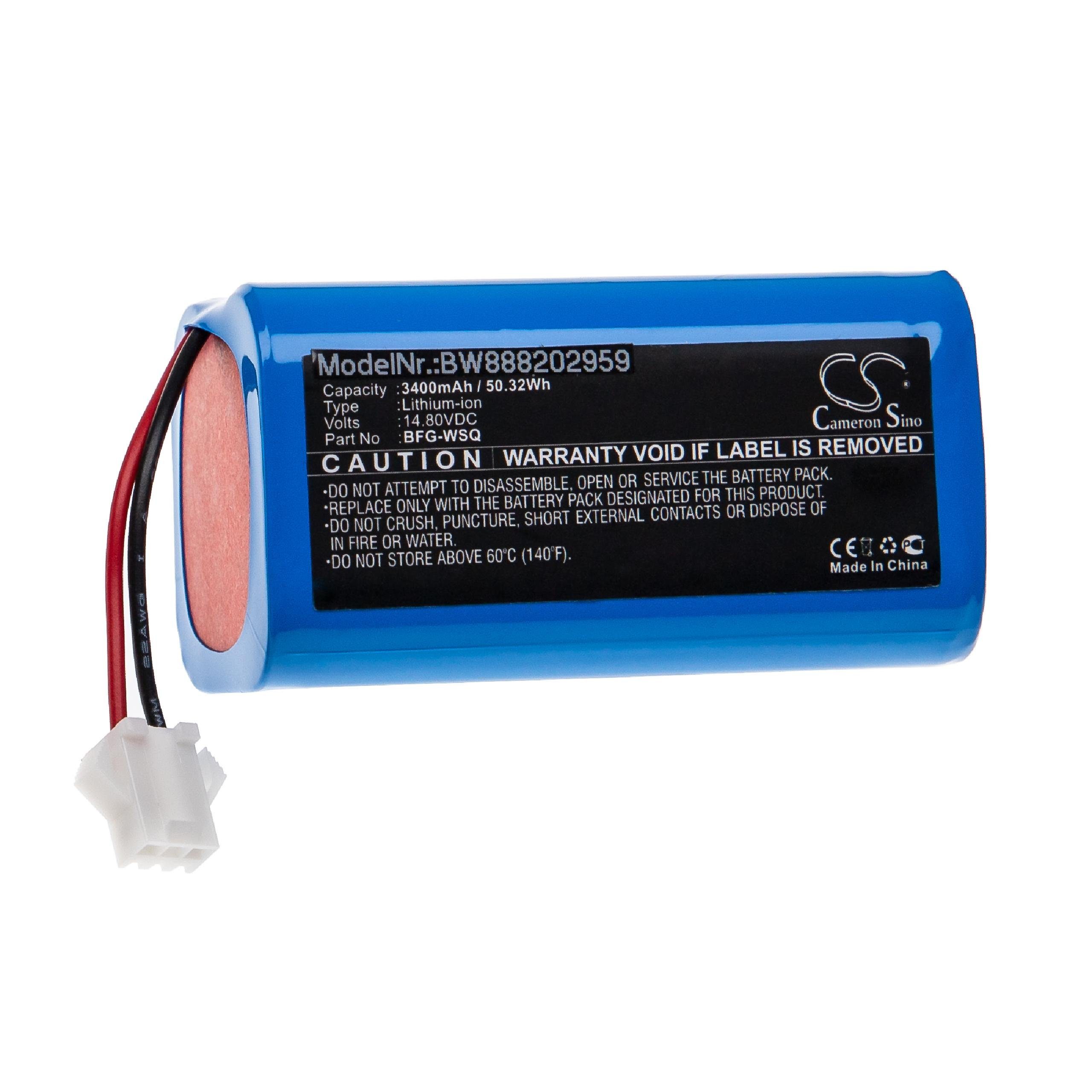vhbw Ersatz für Eufy 4INR/19/66 für Saugroboter (3400 mAh, 14,8 V, Li ...