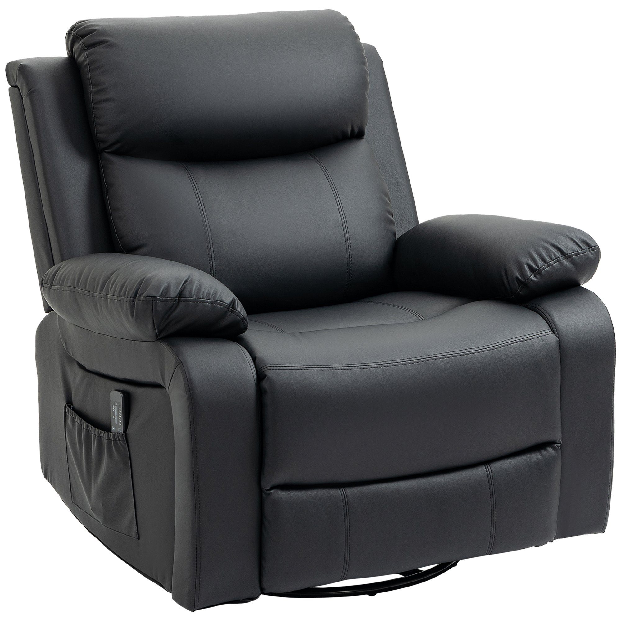 HOMCOM Massagesessel TV-Sessel mit 8 Vibrationsköpfen, Fernbedienung (Fernsehsessel, 1-St., Relaxsessel), Drehbar
