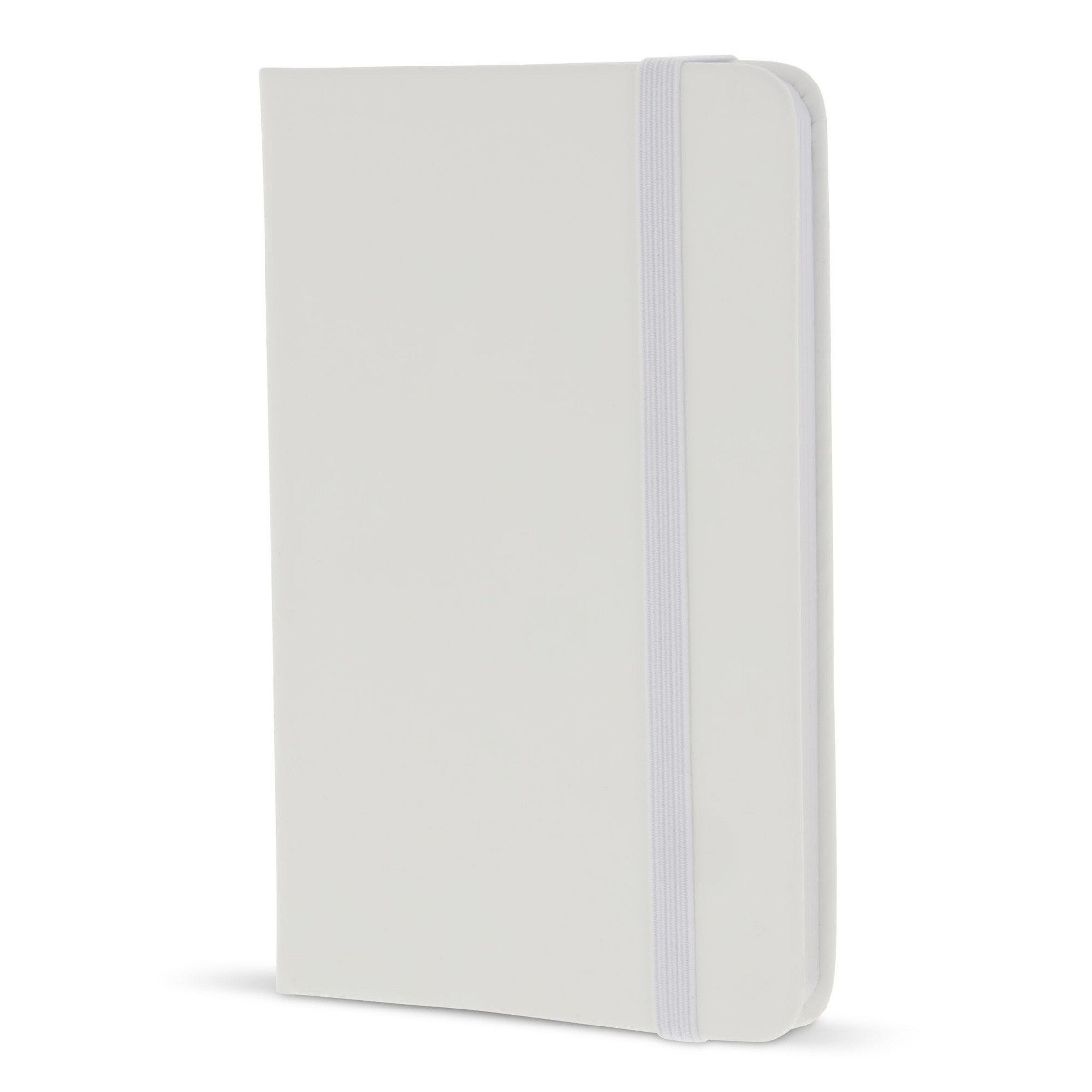 TOPPOINT Kugelschreiber Notizbuch / DIN A6 / 192 S. / liniert / PU Hardcover / Farbe: weiß