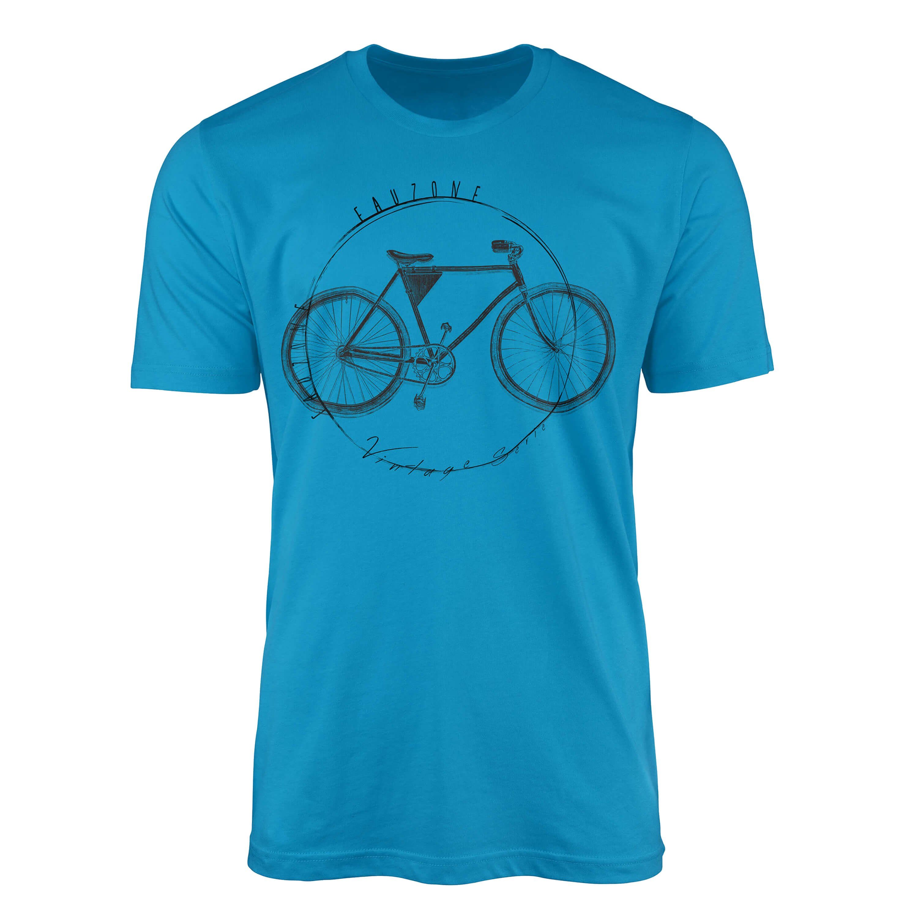 Sinus Art T-Shirt Vintage Herren T-Shirt Fahrrad Atoll