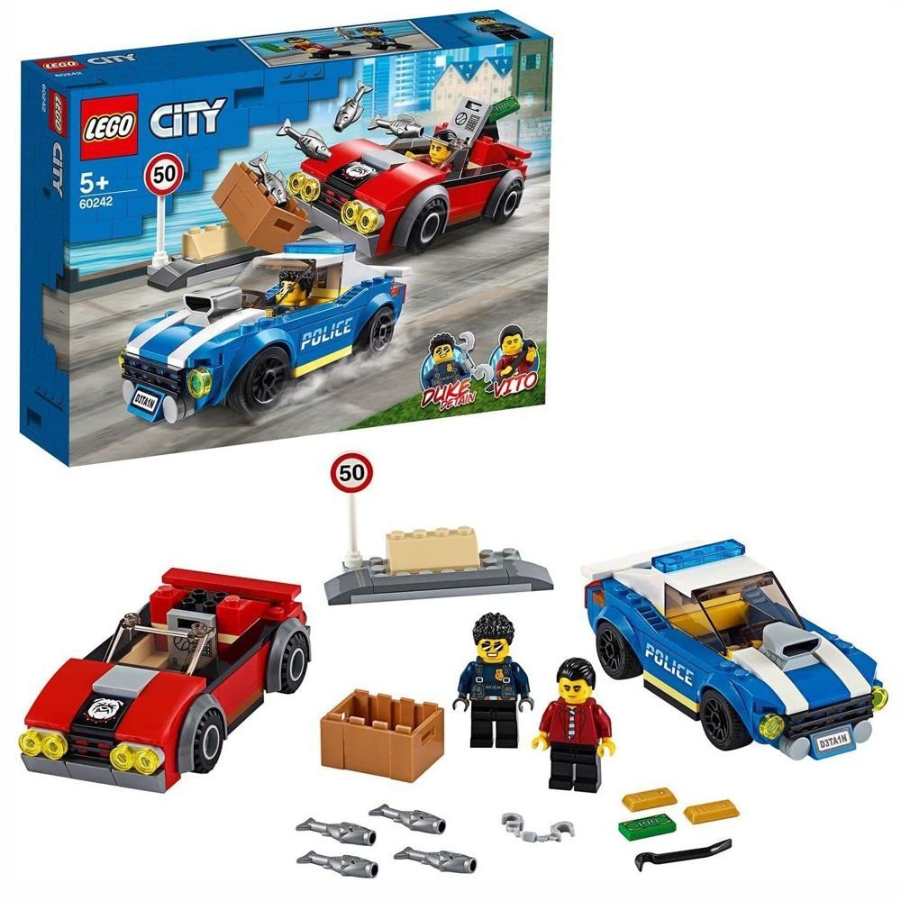 LEGO® Polizei Verfolgungsjagd LEGO ® City Bausatz 60242 Spielbausteine günstig online kaufen