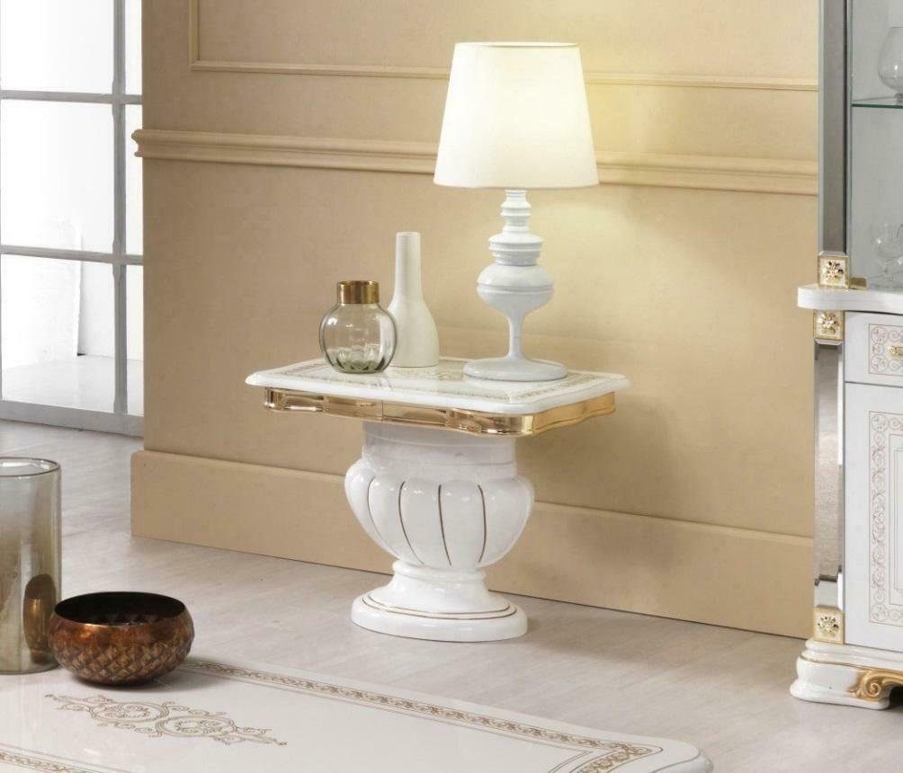 JVmoebel Beistelltisch Weißer Luxus Made Beistelltisch Konsolen Stil Tische Europe in (Beistelltisch), Möbel Italienischer