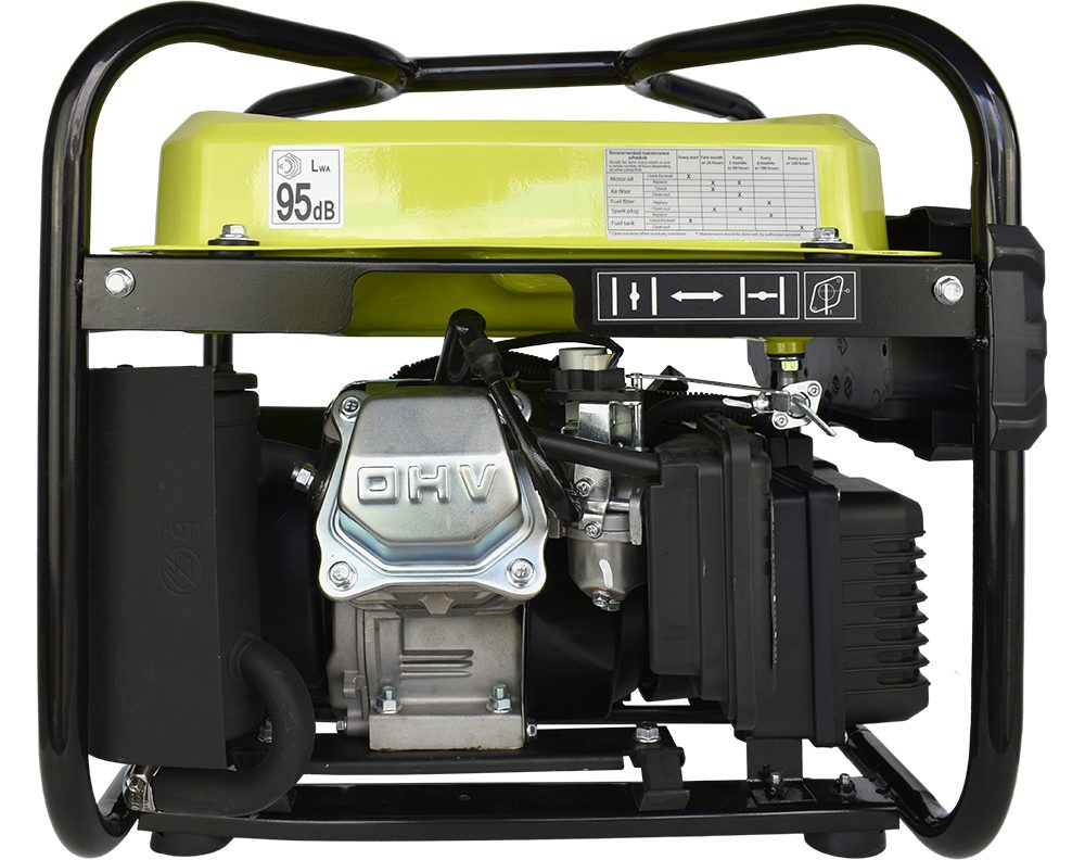 Könner & Söhnen KSB 21i generator, 2.00 kW, (2kW inverter generator with large 10L tank & 2 sockets, 1-piece, pure sine wave, 2x 230V, economy mode, lightweight (20kg), 10 liter tank, 2x sockets, pure sine wave, compact