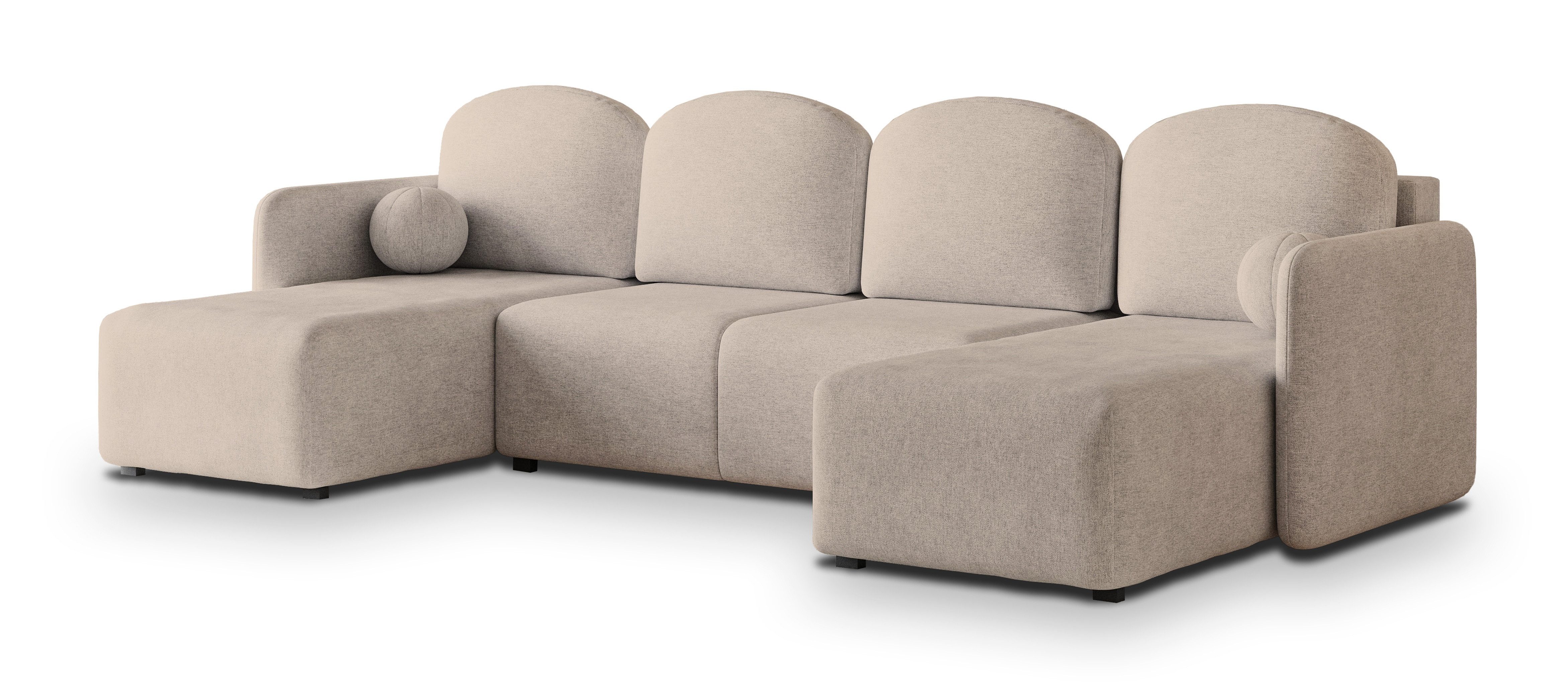 Masseno Ecksofa NUBERO mit Schlaffunktion U-Form, Sofa mit Bettkasten günstig online kaufen