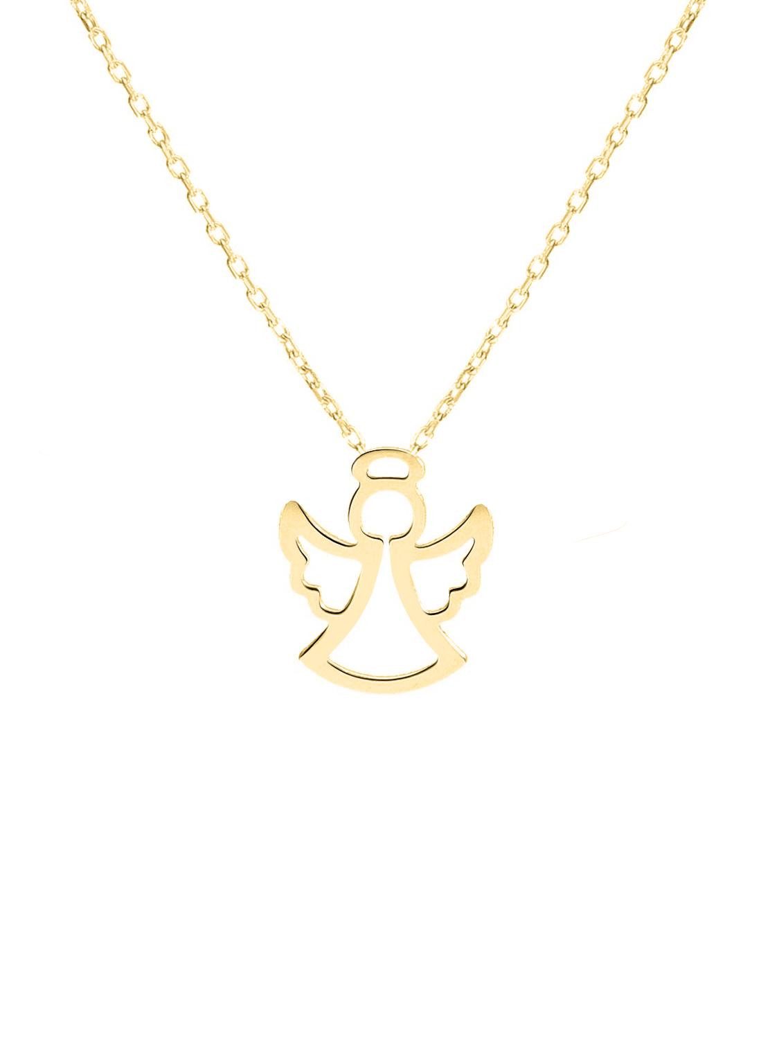 My Gold Kette mit Anhänger Kinder & Mädchen Halskette mit Schutzengel Anhänger Gold 375 - Milva (Set, 1-tlg., inkl. Schmuckbox), Geschenke