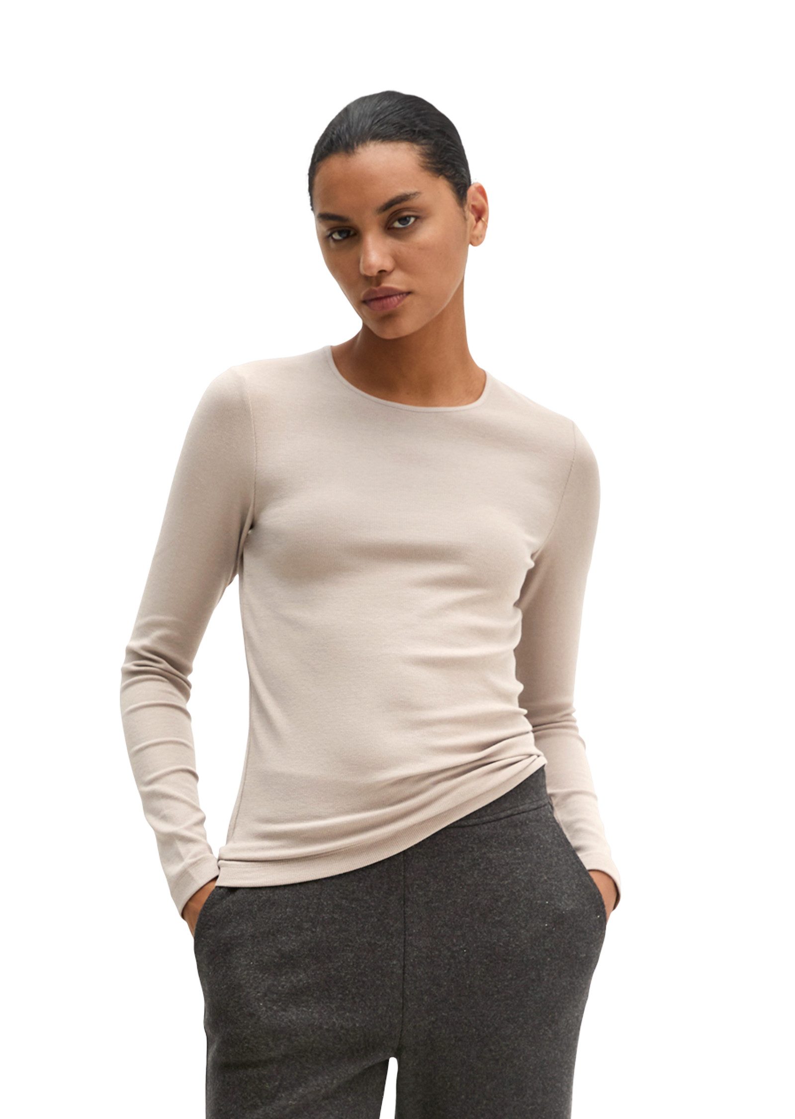 Marc O'Polo Langarmshirt aus TENCEL™ Modal-Baumwolle-Mix