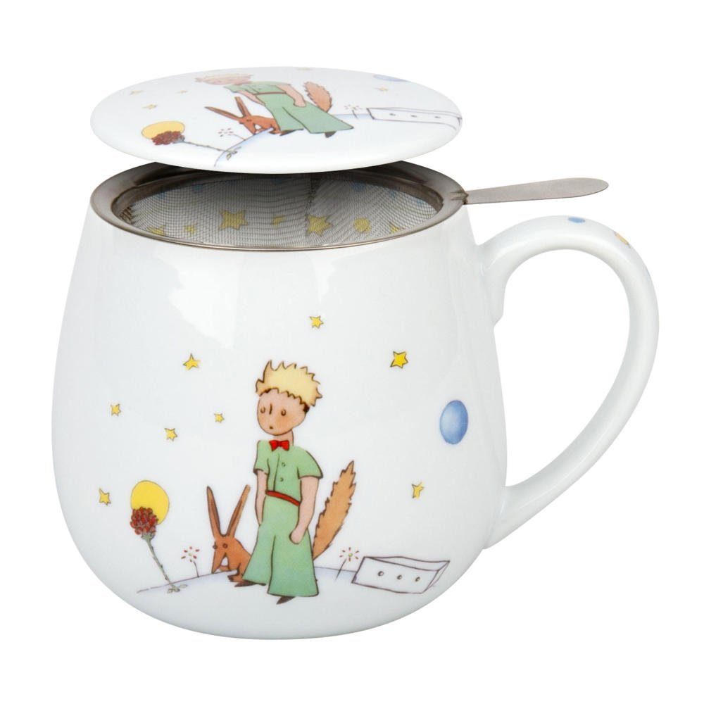 Könitz Becher Le Petit Prince Secret mit Sieb und Deckel 420 ml, Porzellan
