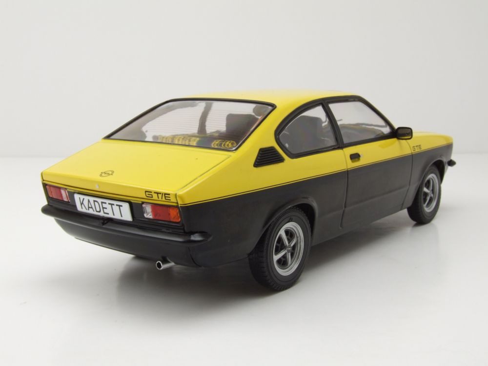 MCG Modellauto Opel Kadett C Coupe GT/E 1975 gelb schwarz, Maßstab 1:18