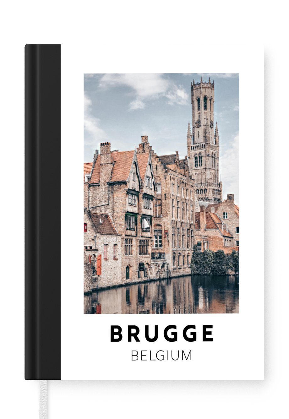 MuchoWow Notizbuch Brügge - Belgien - Architektur - Wasser, Journal, Merkzettel, Tagebuch, Notizheft, A5, 98 Seiten, Haushaltsbuch
