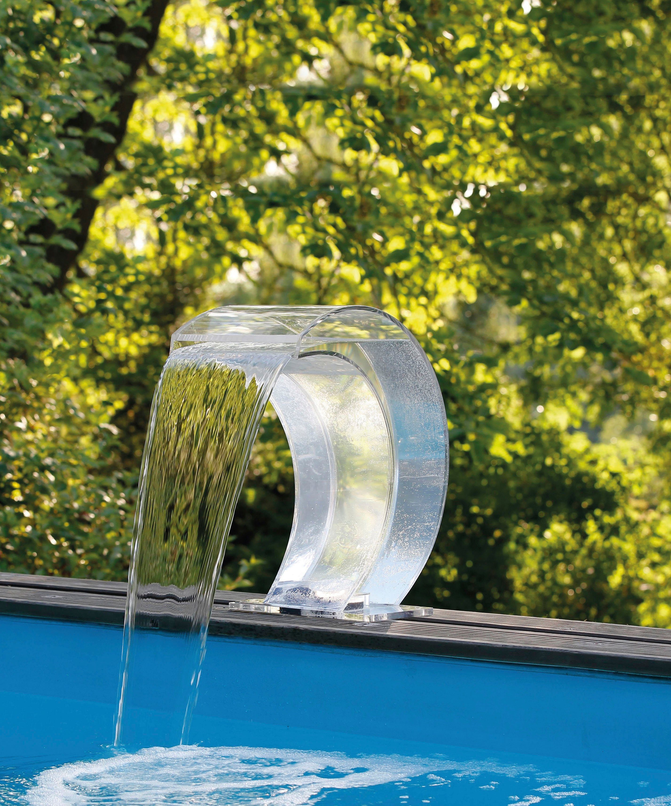Ubbink Poolwasserfall Mamba Acryl LED, transparent