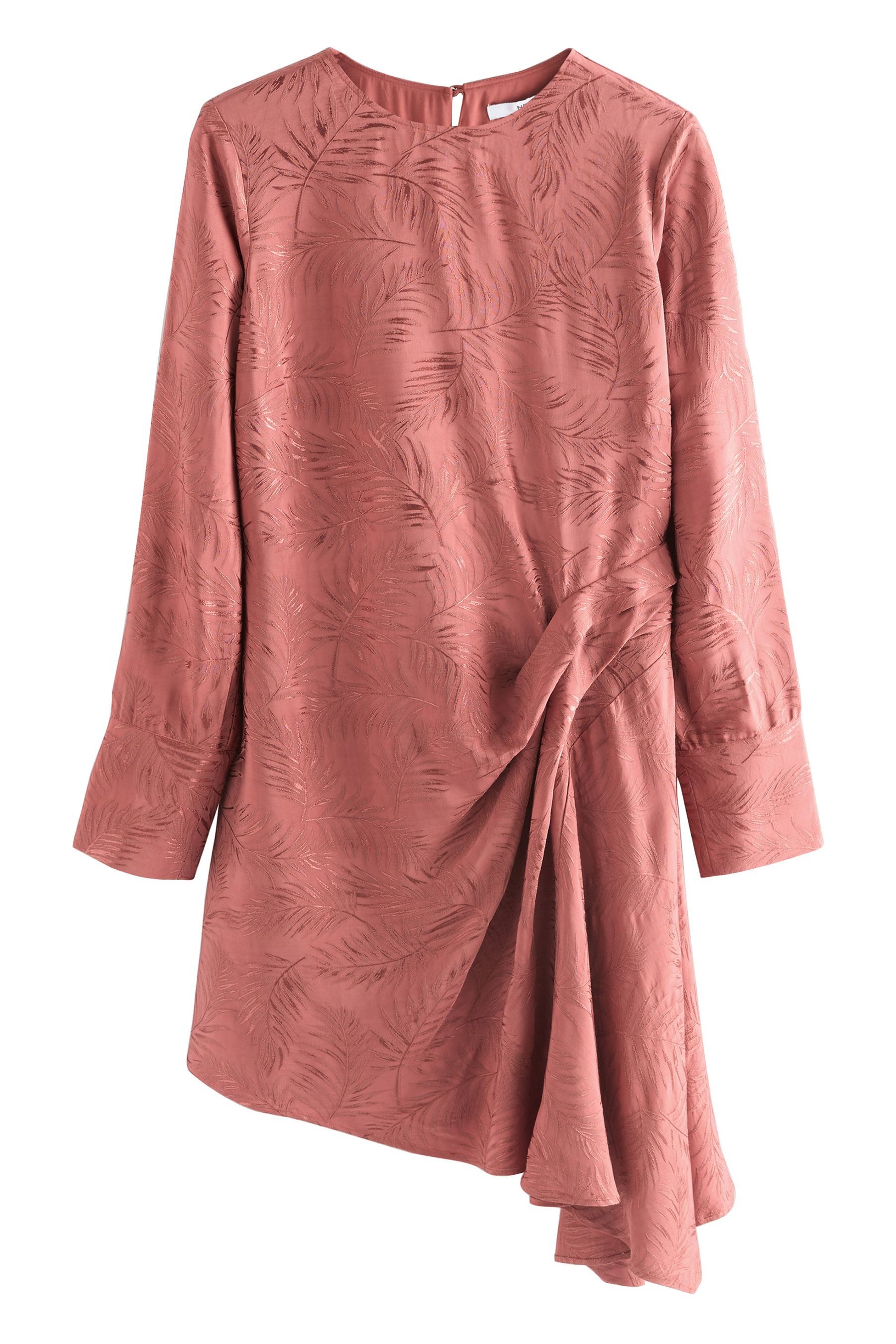 Next Minikleid Drapiertes asymmetrisches Langarm-Minikleid (1-tlg) günstig online kaufen