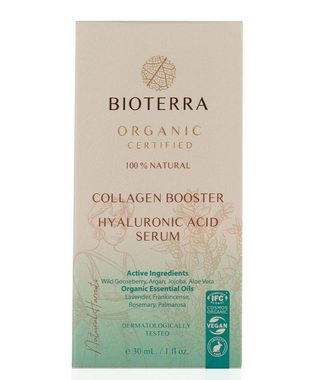 BIOTERRA Hyaluron Serum Bio Kollagen Hyaluron 2 in 1 Serum Gesichtsserum für alle Hauttypen, 1-tlg., 30ml antifalten anti-aging hyaluron kollagen