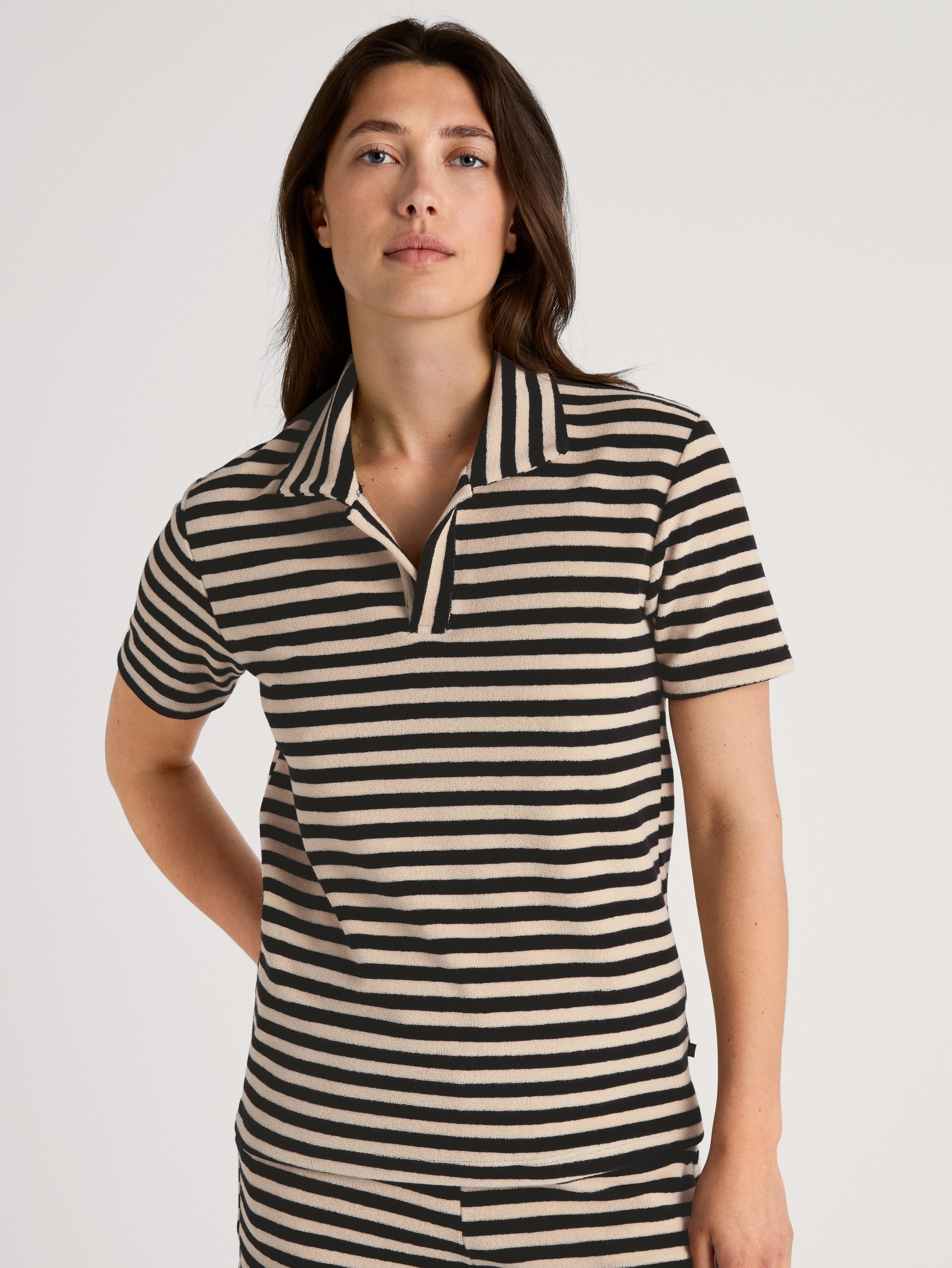 CALIDA Kurzarmshirt Lounge Stripe Damen (1-tlg) günstig online kaufen