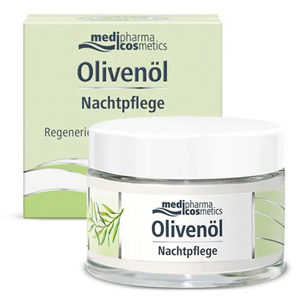 Dr. Theiss Naturwaren Nachtcreme – Olivenöl Nachtpflege Creme, Regenerierende Nachtpflege mit Olivenöl & Ceramiden