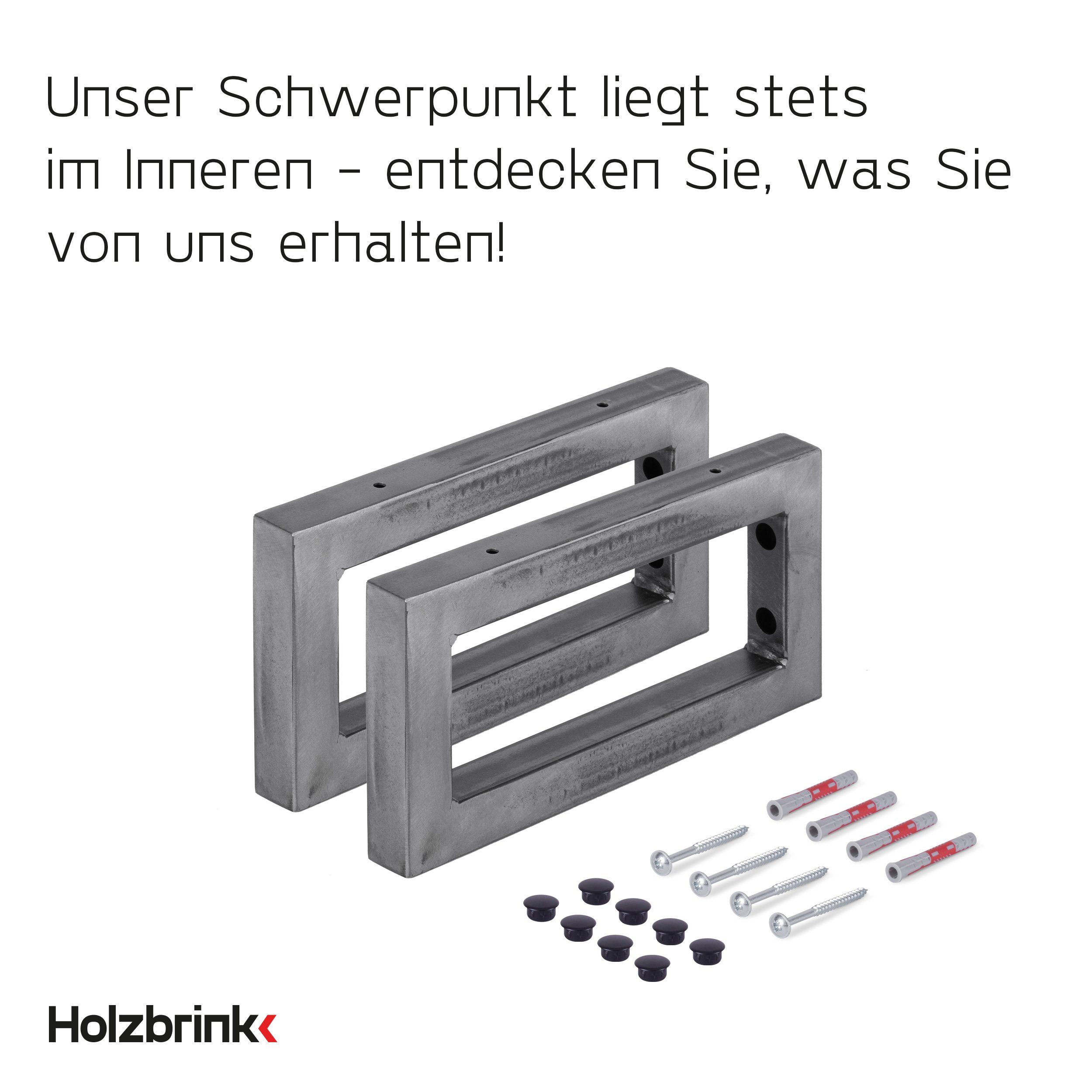 HOLZBRINK Wandregalhalter Wandkonsole Viereck Wandregalträger, 2-tlg. günstig online kaufen