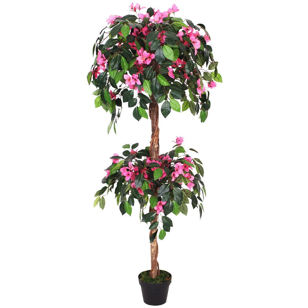 Kunstbaum Drillingsblume Bougainvillea Kunstpflanze Kunstbaum Künstlich 150 cm Drillingsblume, Decovego, Höhe 150 cm
