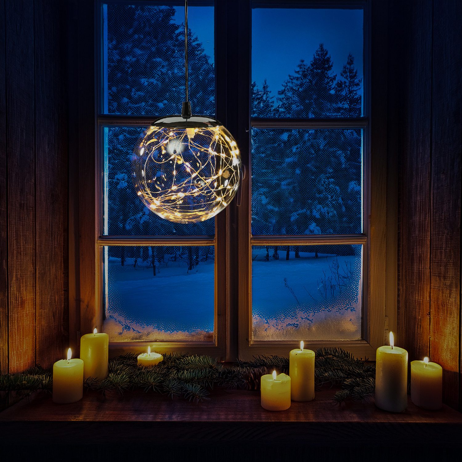 MARELIDA LED Kugelleuchte LED Lichterkugel Deko Kugel Hängeleuchte Leuchtku günstig online kaufen