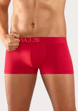 H.I.S Boxershorts (Packung, 5-St) in Hipster-Form am Webbund mit Logoschriftzug mit 3D Effekt