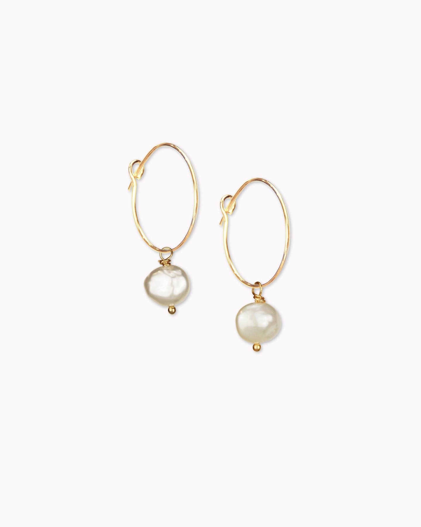 lille mus Paar Creolen Creolen 'Perle' 925 Silber / vergoldet