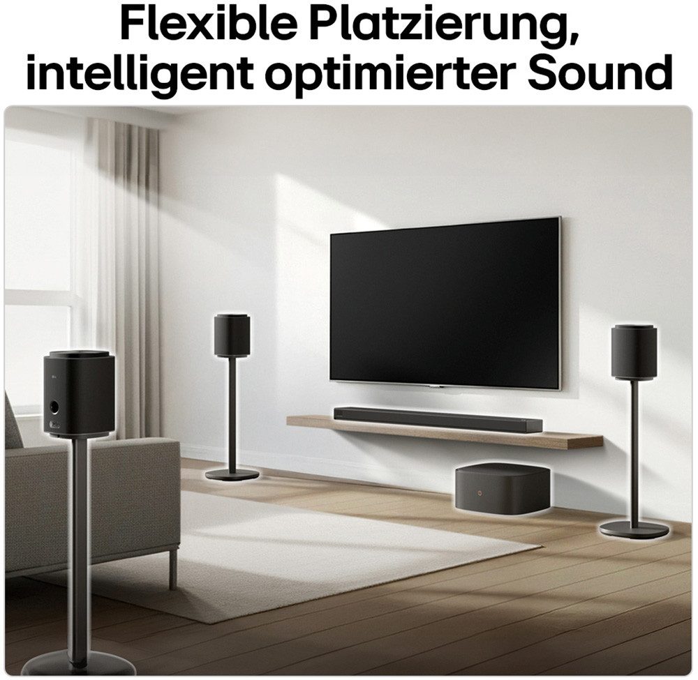 LG Sound Suite H7 Soundbar 5.1.3 (Bluetooth, WLAN (WiFi), 500 W, mit Dolby Atmos FlexConnect-Technologie)