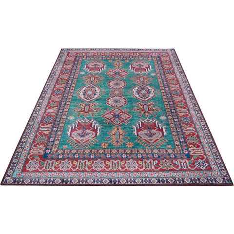 Teppich Aren Kazak, NOURISTAN, rechteckig, Höhe: 5 mm, Klassisch, Orient Optik, Vintage Design,Gekettelt,Robust, Pflegeleicht