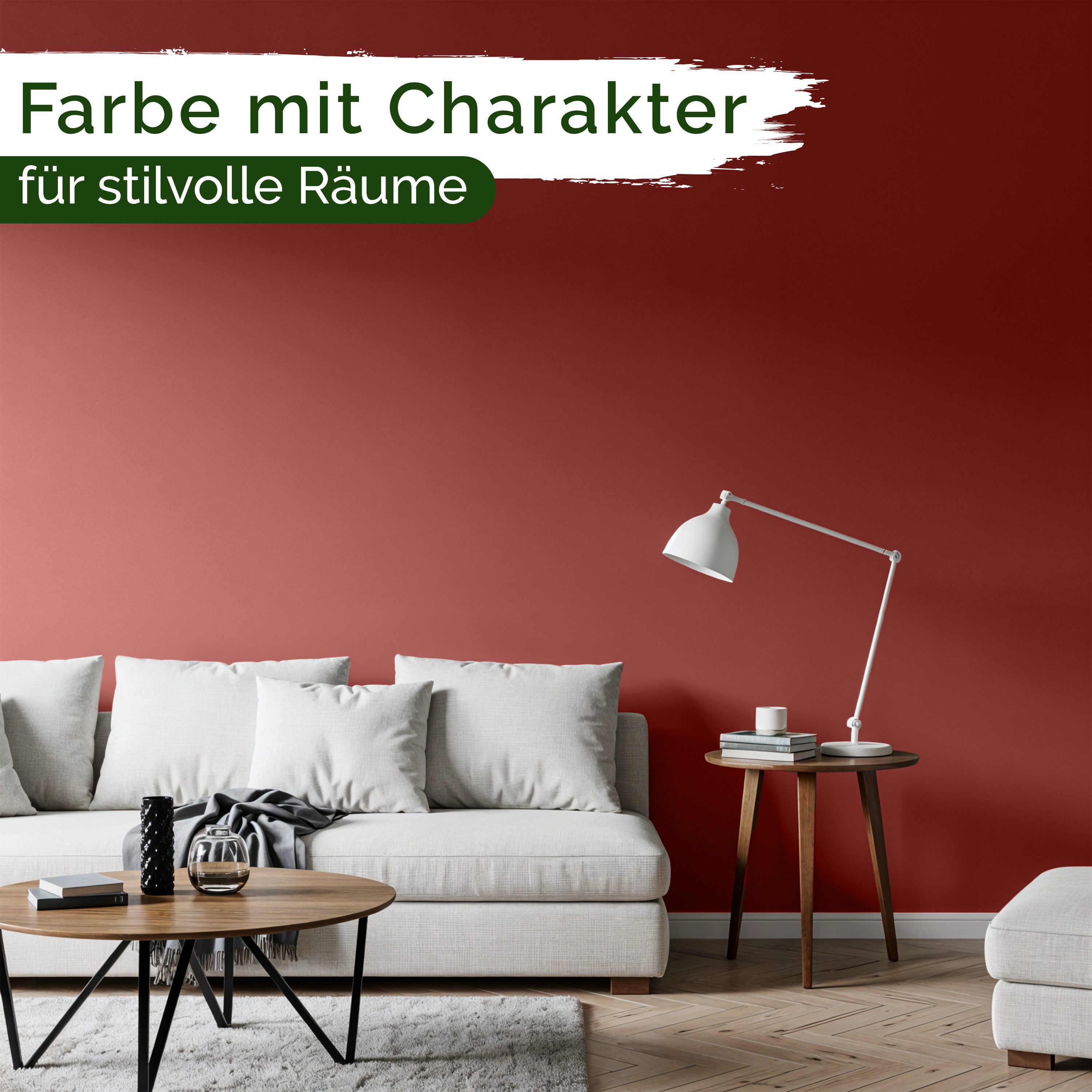 Veluxis Wandfarbe Veluxis® Edle Wandfarbe, für den Innenraum - Deckkraft-Klasse 1, Streifenfrei & tropfarm