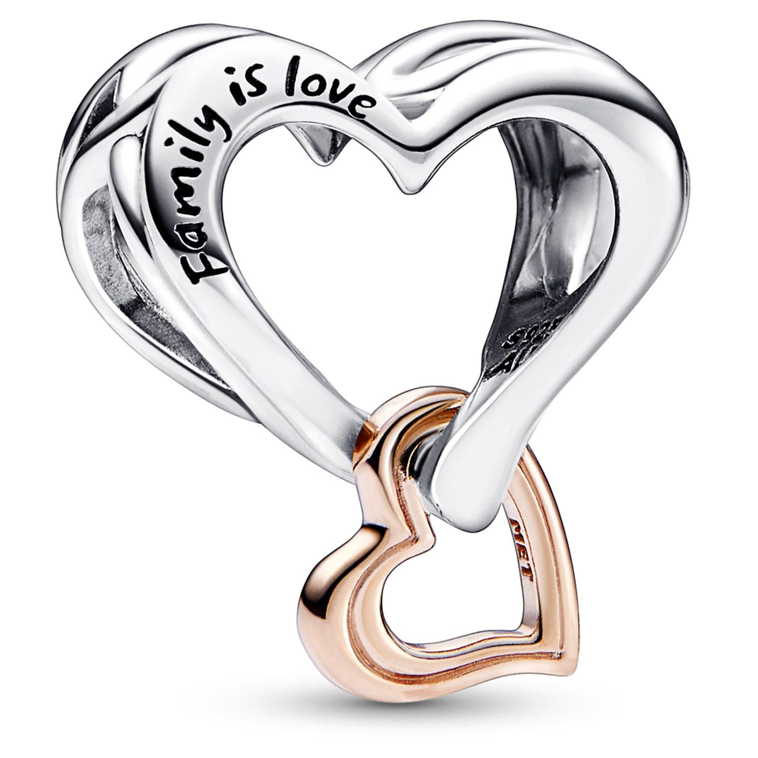 Pandora Charm-Armband DamenStarter-Set Silber Zweifarbiges Unendlichkeitsherz