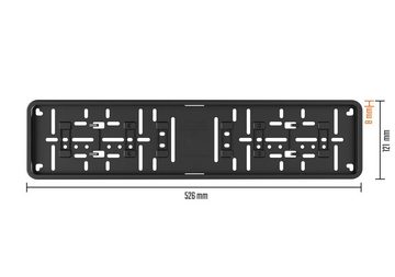 L & P Car Design Kennzeichenhalter für Auto mit umlaufendem Rahmen in Schwarz, (2 Stück)