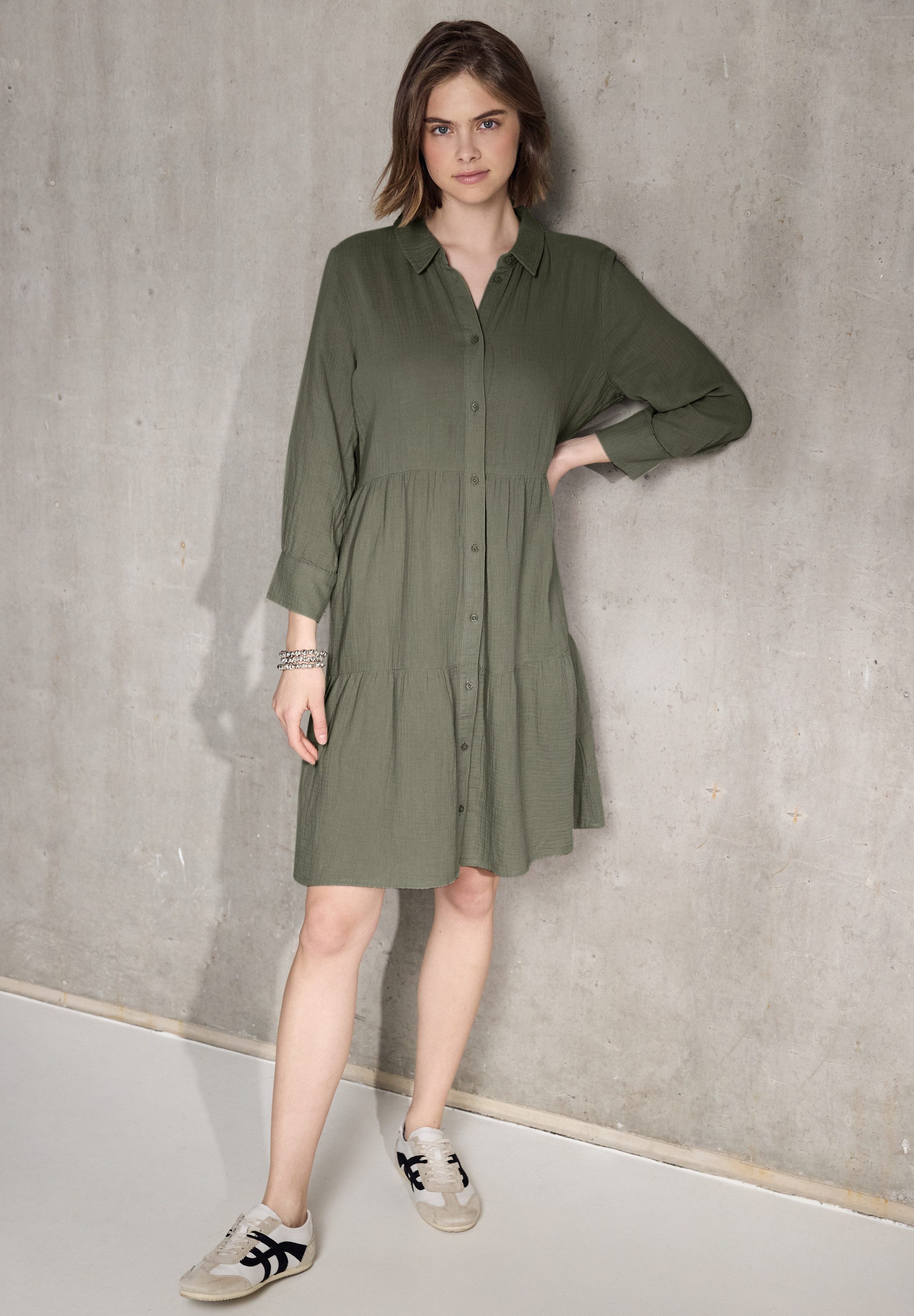 STREET ONE STUDIO Blusenkleid aus 100% Baumwolle