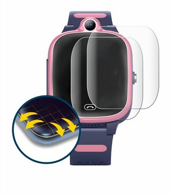 BROTECT Full-Screen Schutzfolie für Fitonme 4G Smartwatch S.B-1034, Displayschutzfolie, 2 Stück, 3D Curved klar