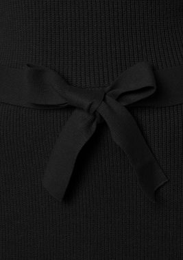 LASCANA Strickkleid (mit Bindegürtel) und V-Ausschnitt, Herbst- Winterkleid, casual-elegant