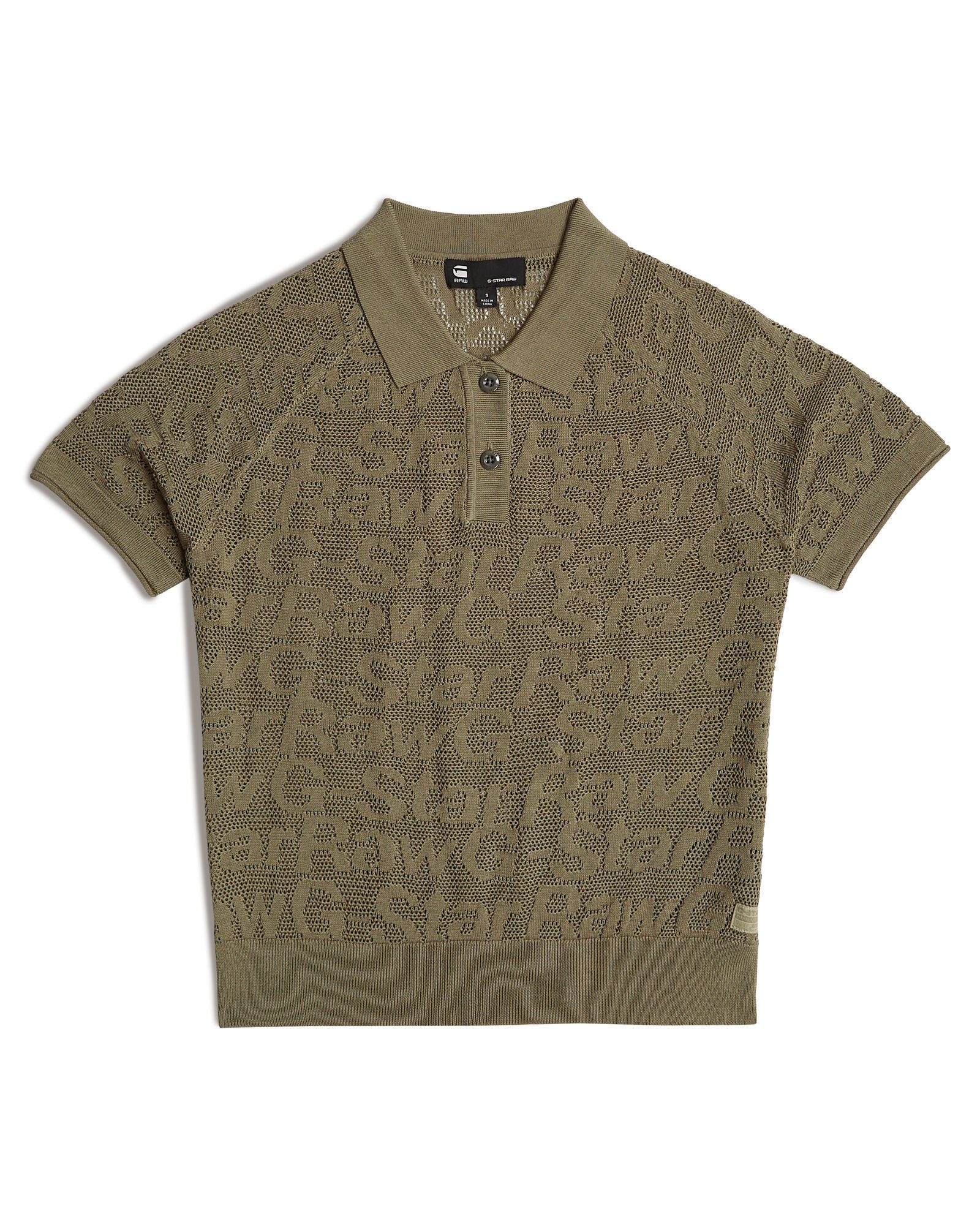 G-STAR Poloshirt Pointelle Lightweight Knitted Poloshirt