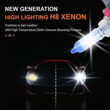 LLCTOOLS KFZ-Ersatzleuchte H1 H7 H8 H11 HALOGEN LAMPEN XENON LOOK OPTIK EFFEKT BIRNEN, H7