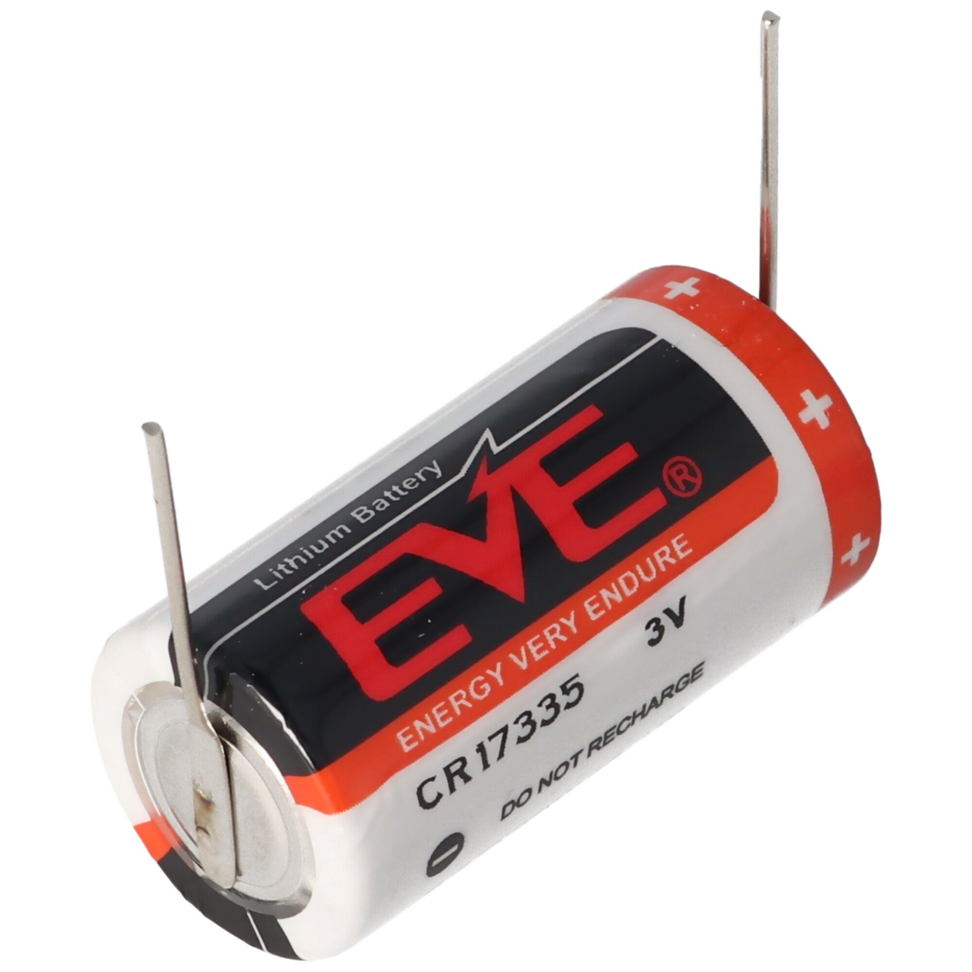 mit CR17335 Lötfahnen auswählb EVE (3,0 oder 3V Batterie Lithium EVE Lötpaddel Batterie, V)