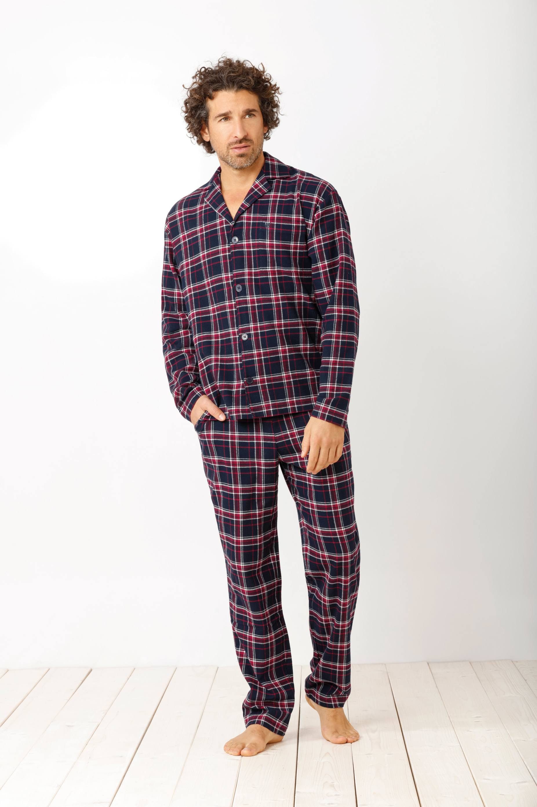 Hajo Schlafanzug Pyjama, Premium Cotton/Flanell günstig online kaufen