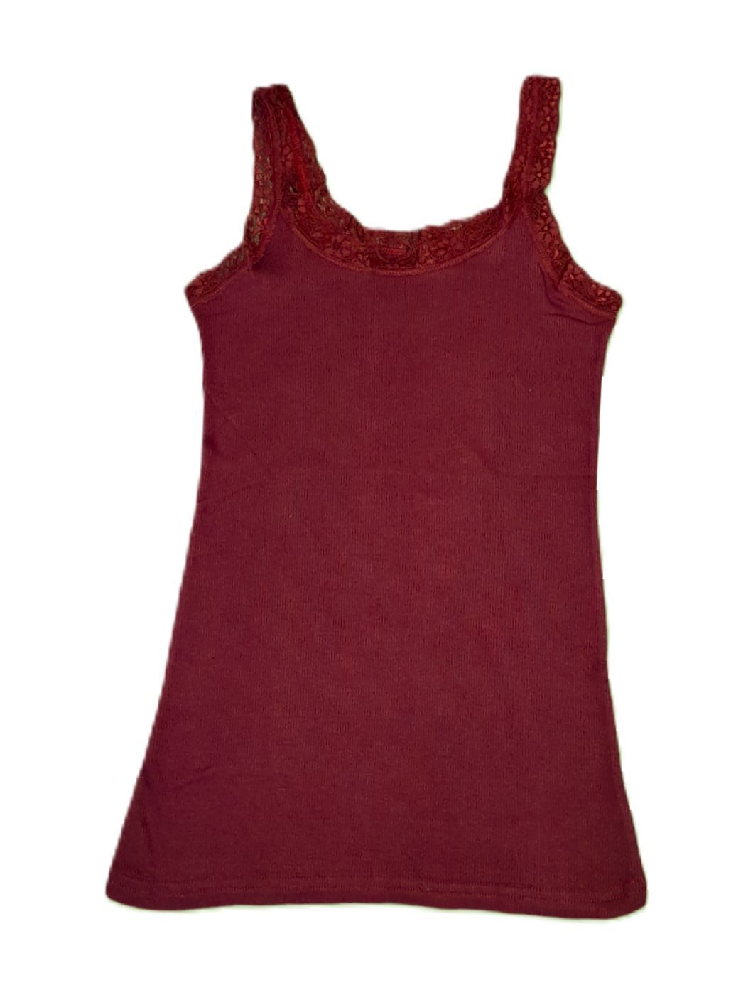 Toker Collection® Achseltop Damen Modal Top mit elastischer Spitze (Packung, 1 Stück) Doppelripp Optik