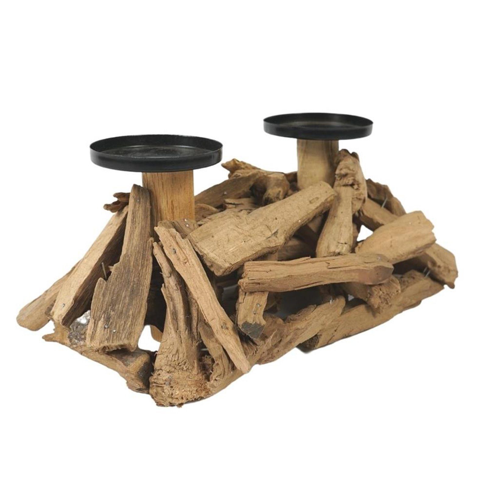 HTI-Living Kerzenständer Kerzenhalter aus Treibholz für 2 Kerzen (Stück, 1 günstig online kaufen