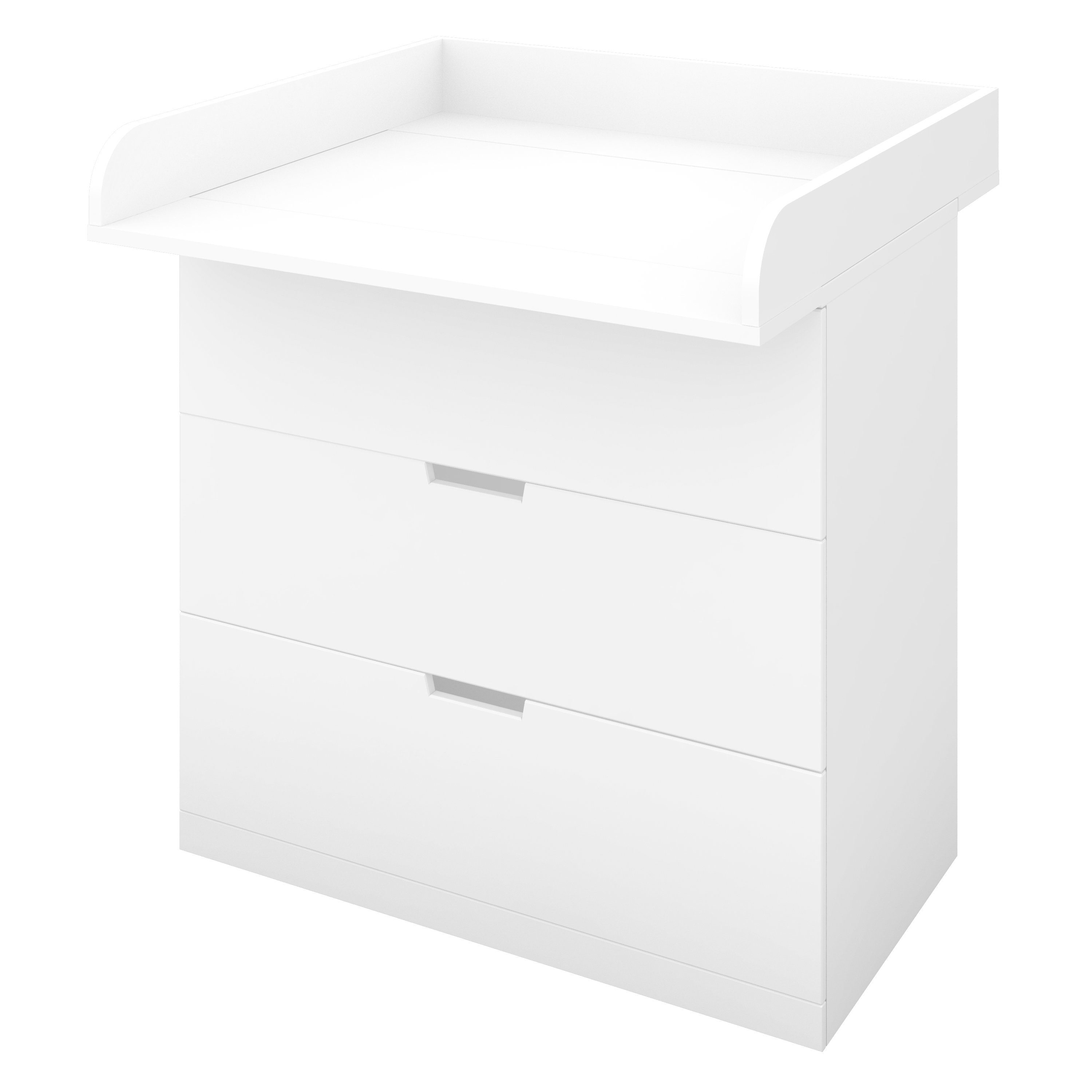 auf weiß, lässt in abnehmen, Rooms Kommode problemlos hinte sich Wickelaufsatz für Ikea Kommode ohne NORDLI der zu HYPE Spuren