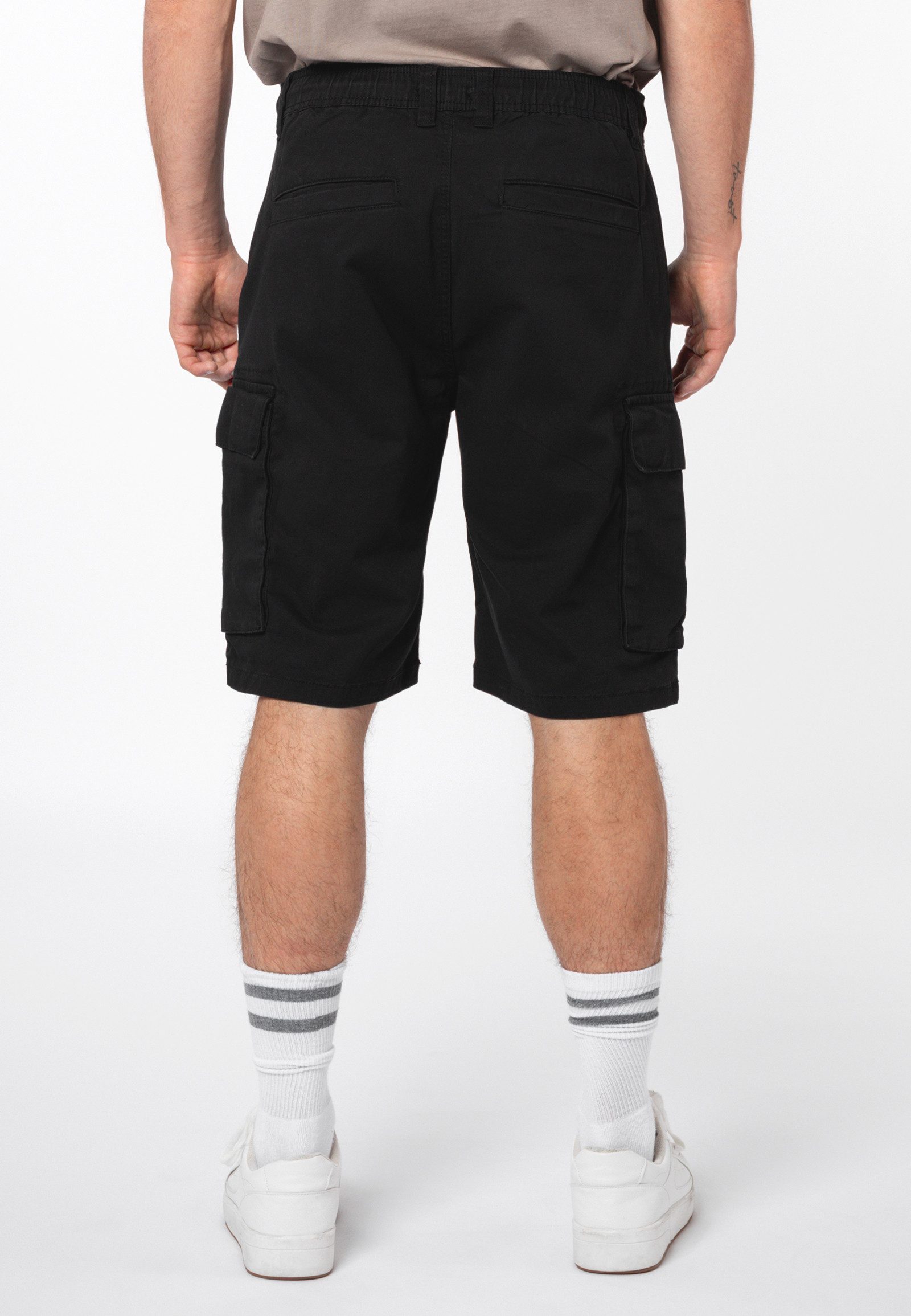 SUBLEVEL Shorts Herren Cargoshorts Kurze Stretch-Twill-Shorts, Cargotaschen