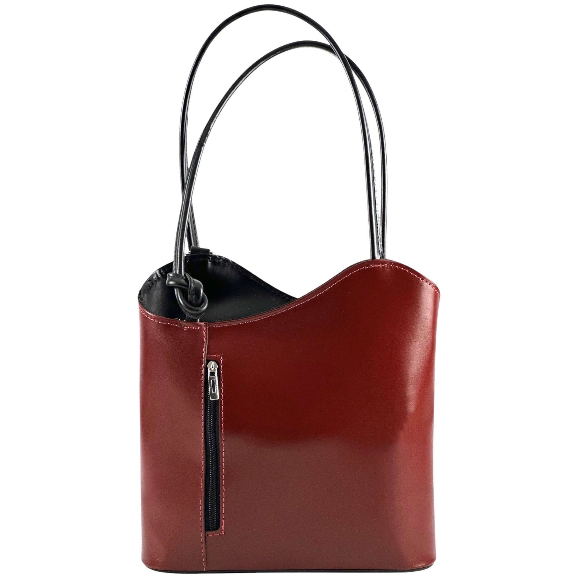 KMISSO Henkeltasche Damen Rucksack Umhänge Hand Tasche Echt Leder Italien (1-tlg), im eleganten Look