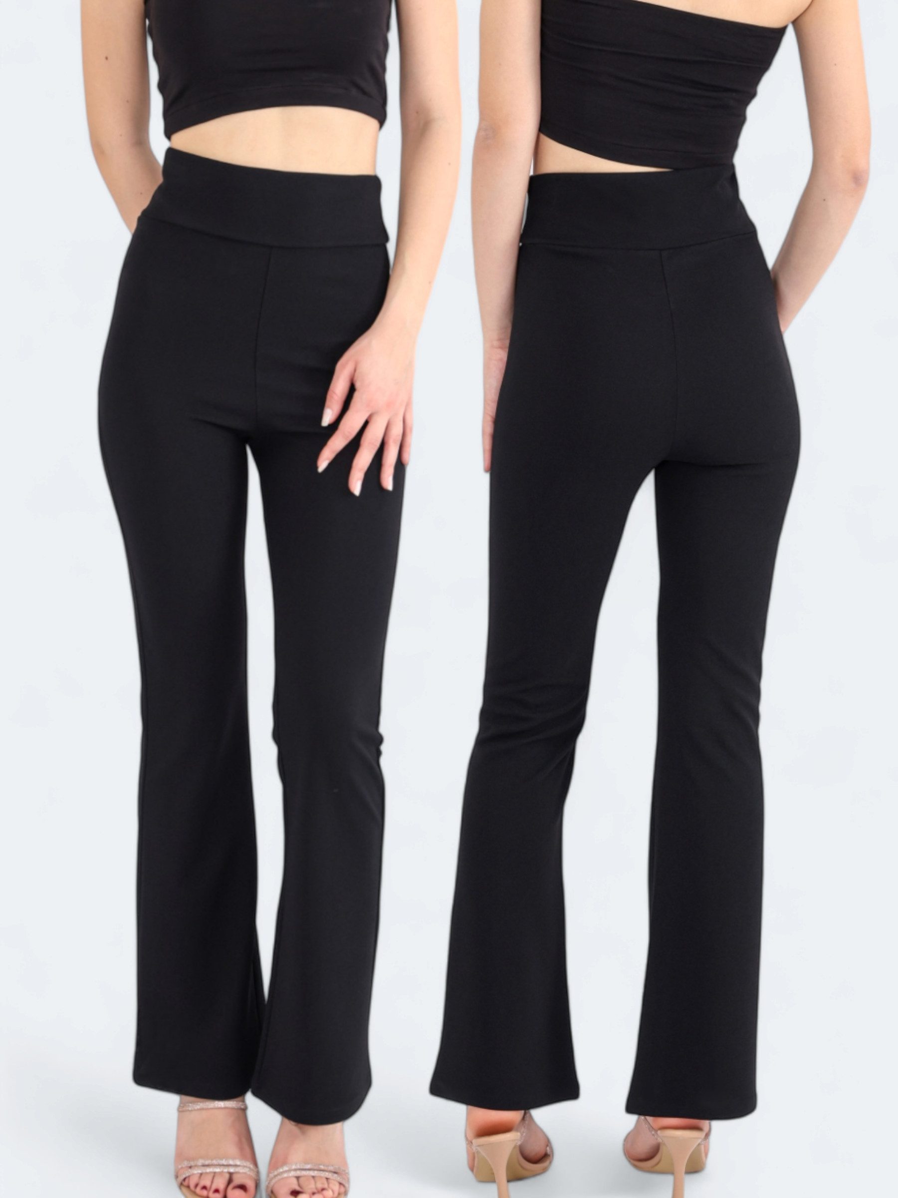 Eauptffy Glockenhose Damen - High Waist Wide Leg Jeans Im Y2K Style