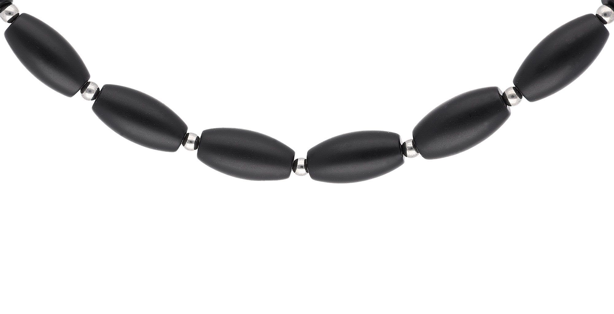 trendor Onyx Silber Perlenkette Länge 925 50 cm und