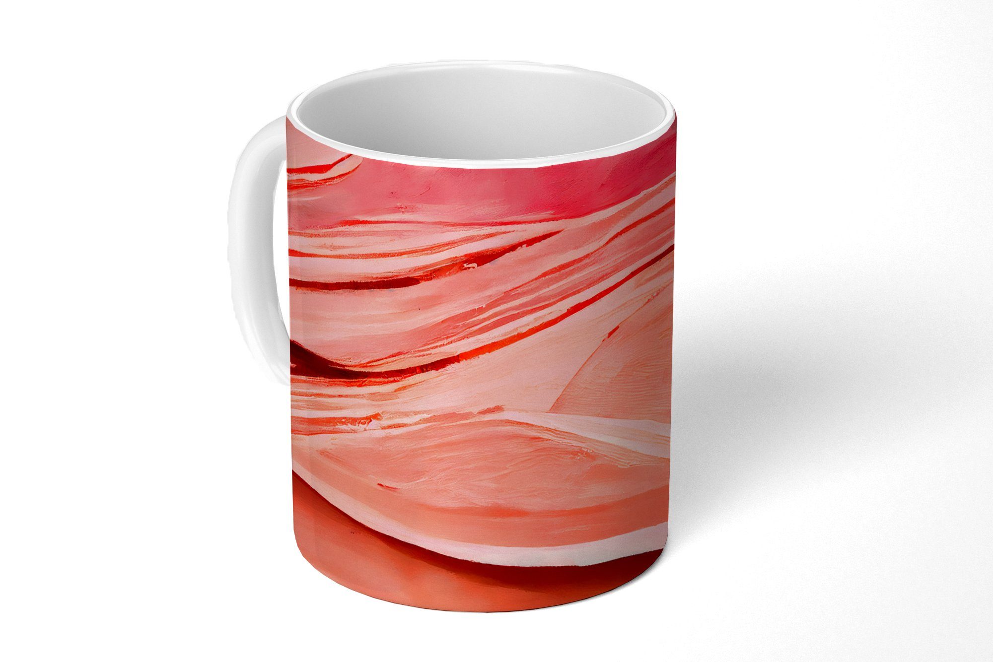 MuchoWow Tasse Abstrakt - Keramik, Kaffeetassen, Teetasse, Formen, Pastell Teetasse, Becher, Geschenk - Rosa 