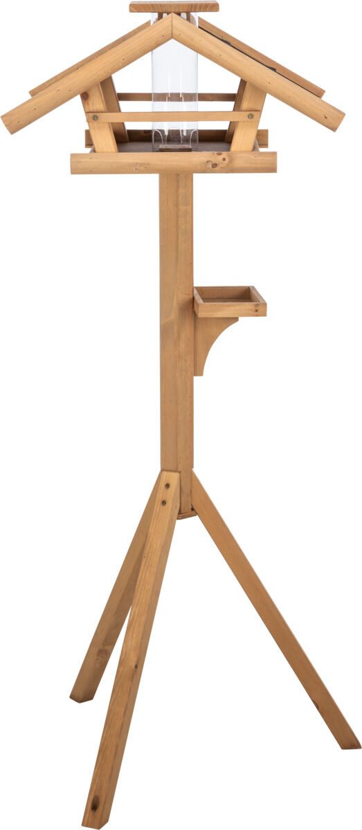 TRIXIE Vogelhaus Vogelfutterhaus mit Ständer - braun - 55 × 27 × 53 cm/1,40 m