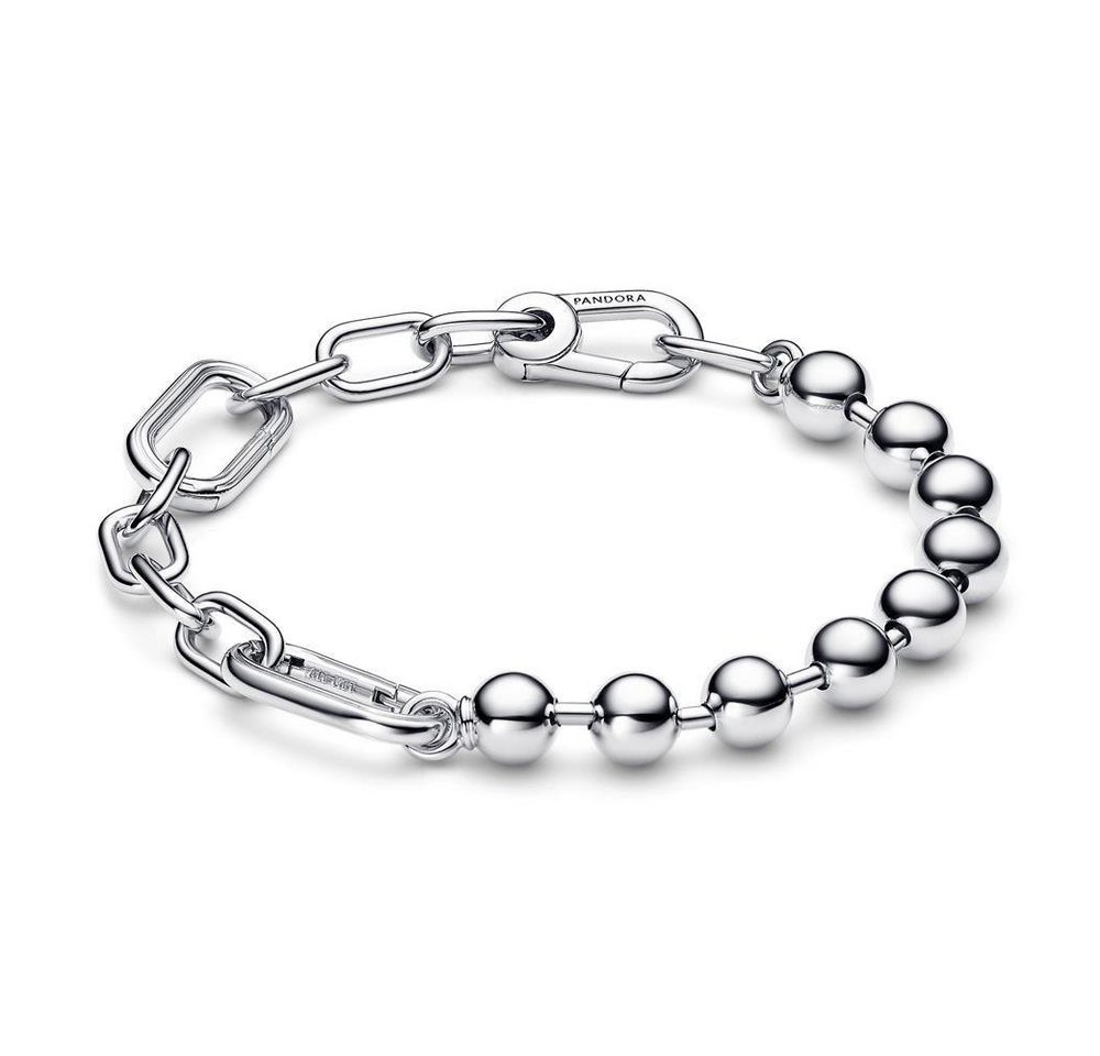 Pandora Silberarmband PANDORA ME Metallperlen und Gliederkettenarmband, 925er Silber
