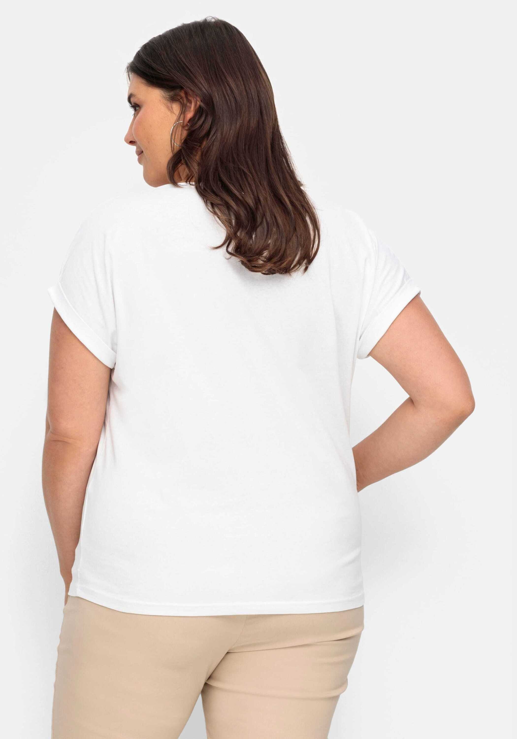 Sieh an! T-Shirt Rundhals-Shirt Extra kurz