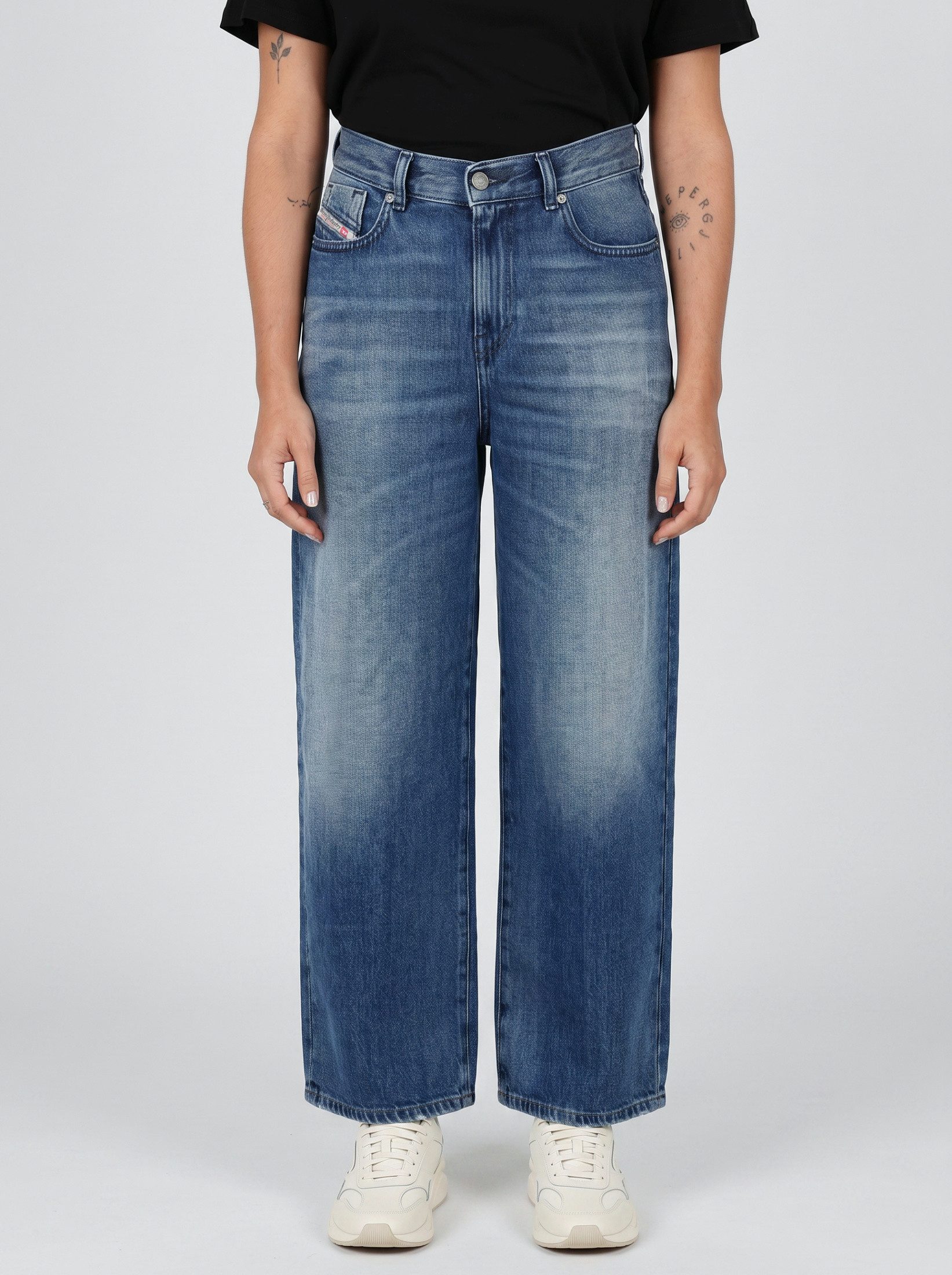 Diesel Loose-fit-Jeans Wide Leg Jeans - WIDEE-R R07K9 - Länge:32 weite Beinform, knöchellang