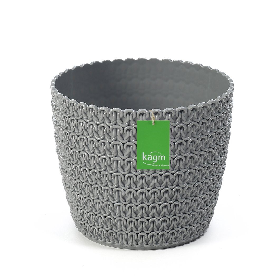 KAGM Blumentopf Übertopf Pflanztopf Strickstruktur sehr dekorativ günstig online kaufen