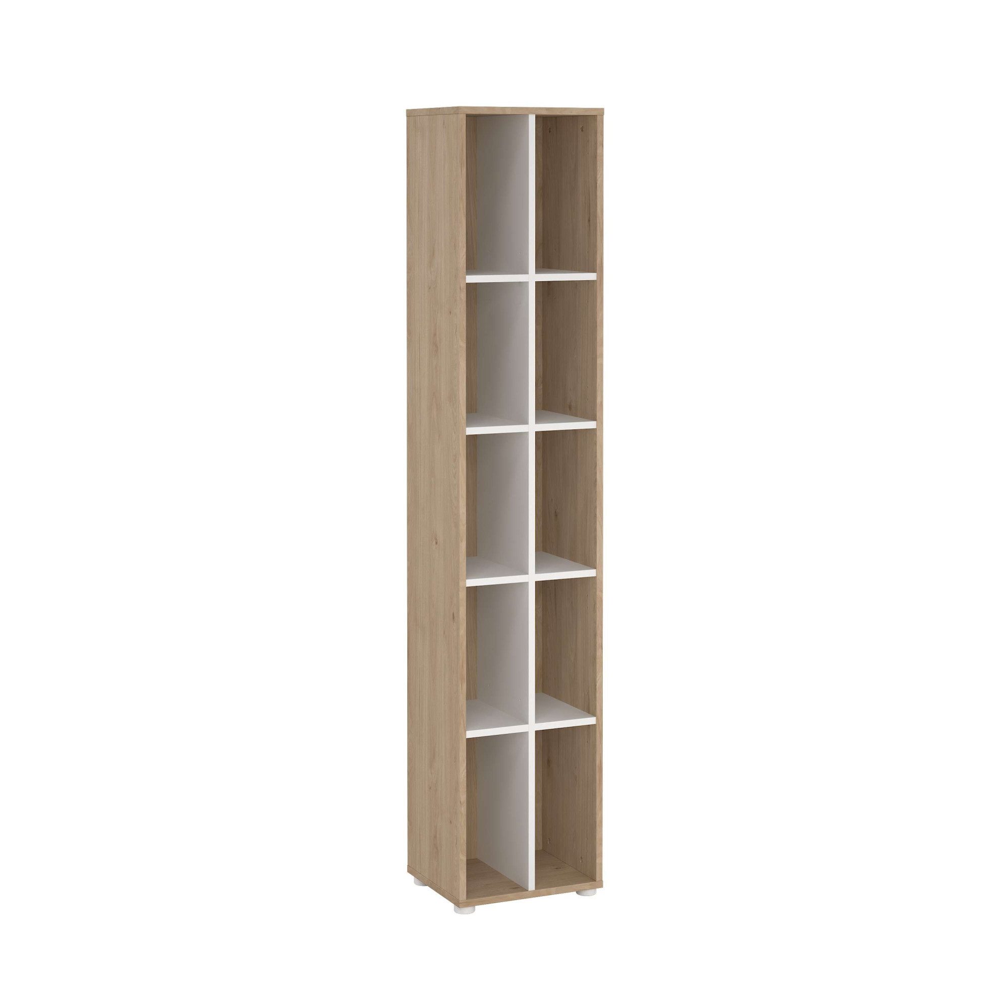 INOSIGN Regal Sign Ablageregal, Aktenregal, Bücherregal, Standregal, Wandregal, schmal mit Trennwand und Einlegeböden, Höhe 200 cm